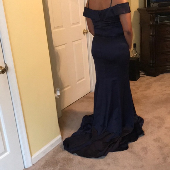 Navy Blue Prom/Special Occasion Dress - Picture 3 of 8